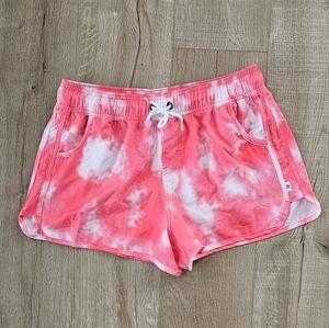 Nwot  women's swim shorts Sierra Bondi Beamers Size 14 pink/white tye die